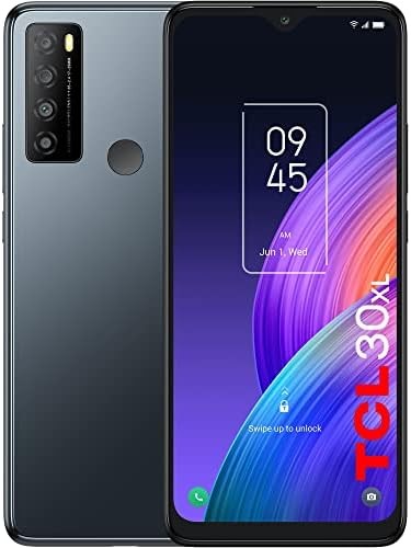 TCL 30XL |2022| Unlocked Cell Phone， 6.82 inch Vast Display， 5000mAh Battery， Android 12 Smartphone， 50MP Rear+13MP Front Camera， 6GB RAM + 64GB ROM， US Version， Dual Speaker， Night Mist (No 5G)
